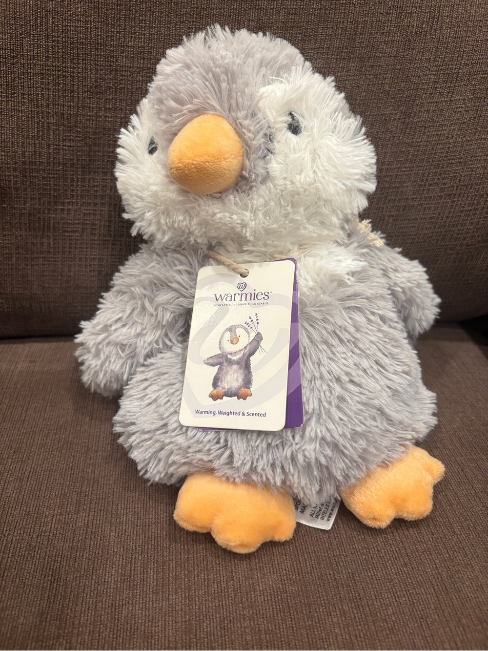 Gray Penguin Warmies Comfort Lavender Weighted Plush NWT